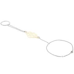 Ring/Bracelet Gold 18 Karat Mother-of-Pearl 9.44 Carat White Diamonds 0.36 Carat 2