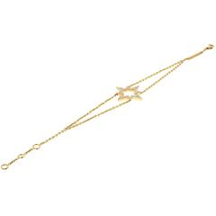 Bracelet Pink Gold 18 Karat 5.00g White Diamonds 0.25 Carat