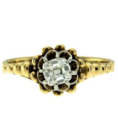 Diamond Solitaire Gold Ring