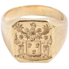 14 Carat Gold Signet Ring