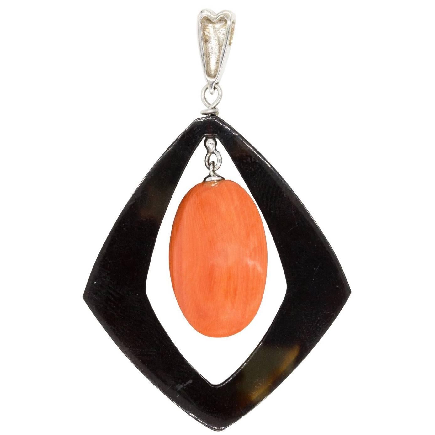 Modern Coral Pendant For Sale