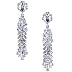 Diamond Gold Chandelier Earrings