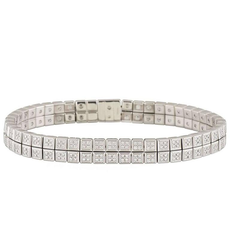 Chopard Ice Cube 18-karat White Gold Bracelet - Men - Silver Bracelets - M