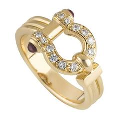 Van Cleef & Arpels Horseshoe Diamond and Ruby Ring