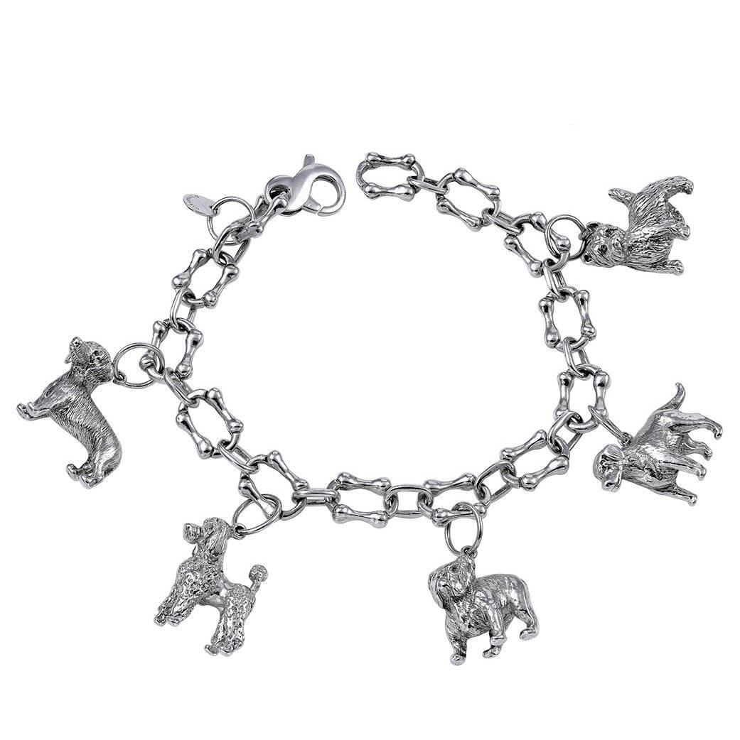 Great Tiffany & Co. Sterling Dog Charm Bracelet