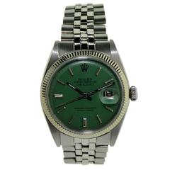 Rolex White Gold Stainless Steel Bezel Datejust Wristwatch, circa 1970s 9