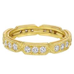 Diamond Yellow Gold Eternity Band Ring