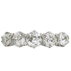 Late Victorian 1.50 Carat Old Cut Diamond Five-Stone Ring, circa 1900s