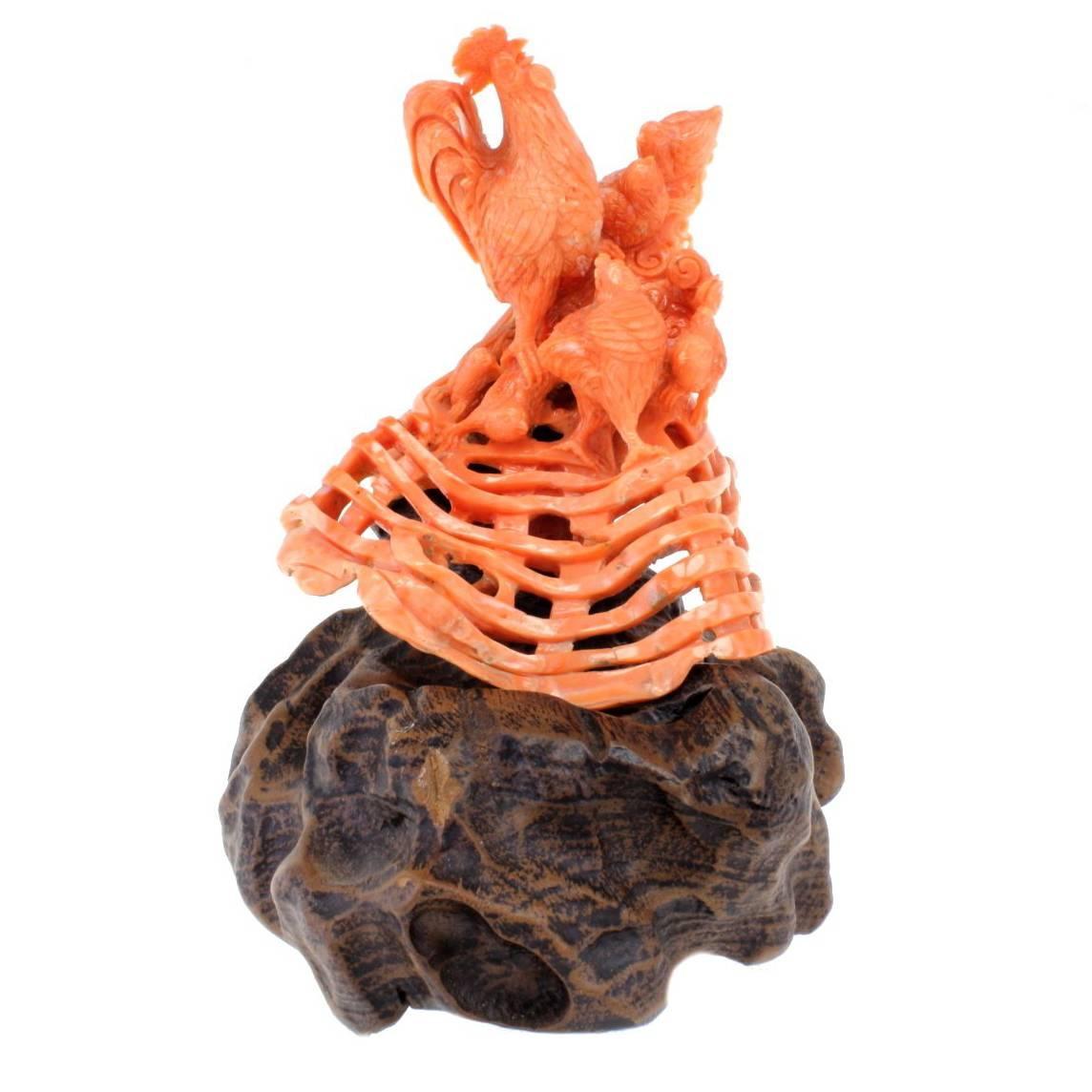 Coral Wood Sculpture For Sale