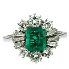 1.50 Carat Colombian Emerald Diamond Gold Ring 6