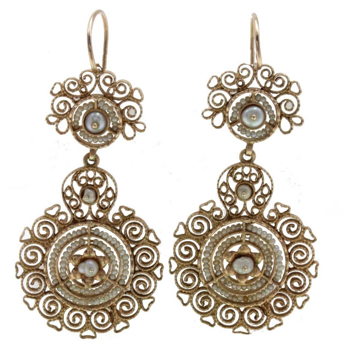 •CALDER FROND• gold dangle earrings main image 0