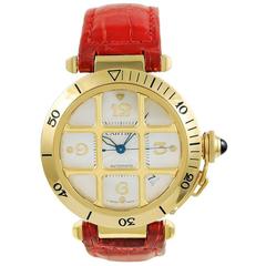 Cartier Yellow Gold Pasha Automatic Wristwatch 6