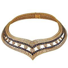Boucheron Sapphire Diamond Gold Necklace 11