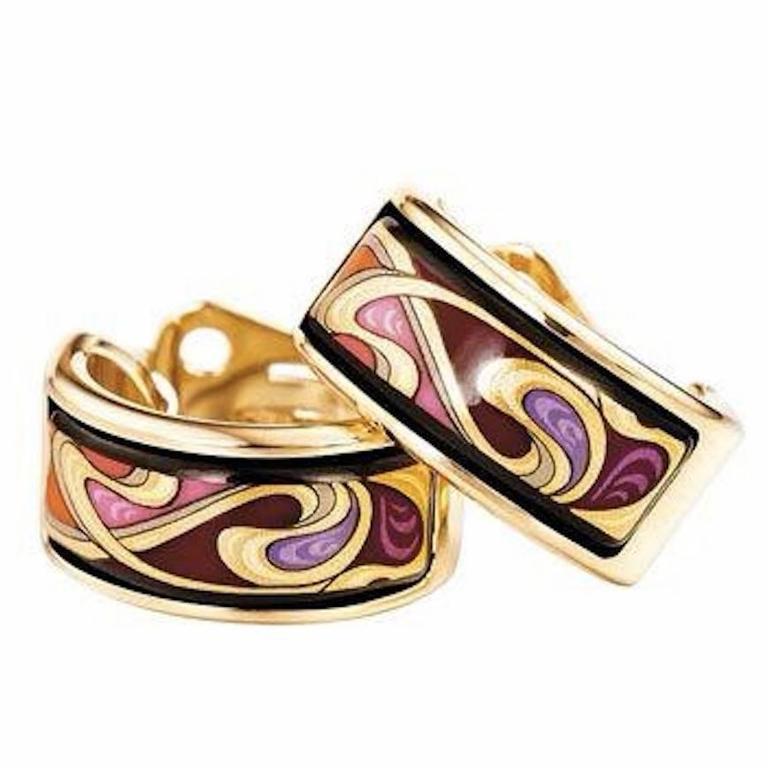 Frey Wille Hommage A Alphonse Mucha Mini Creoles Earrings For Frey Wille Hommage A Alphonse Mucha Mini Creoles Earrings For