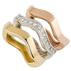 Cartier Diamond Gold Trinity Stacker Rings