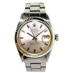 Used Rolex Stainless Steel Datejust Original Folded Link Oyster Bracelet Watch