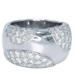 Cartier Diamond and White Gold Band Ring 10