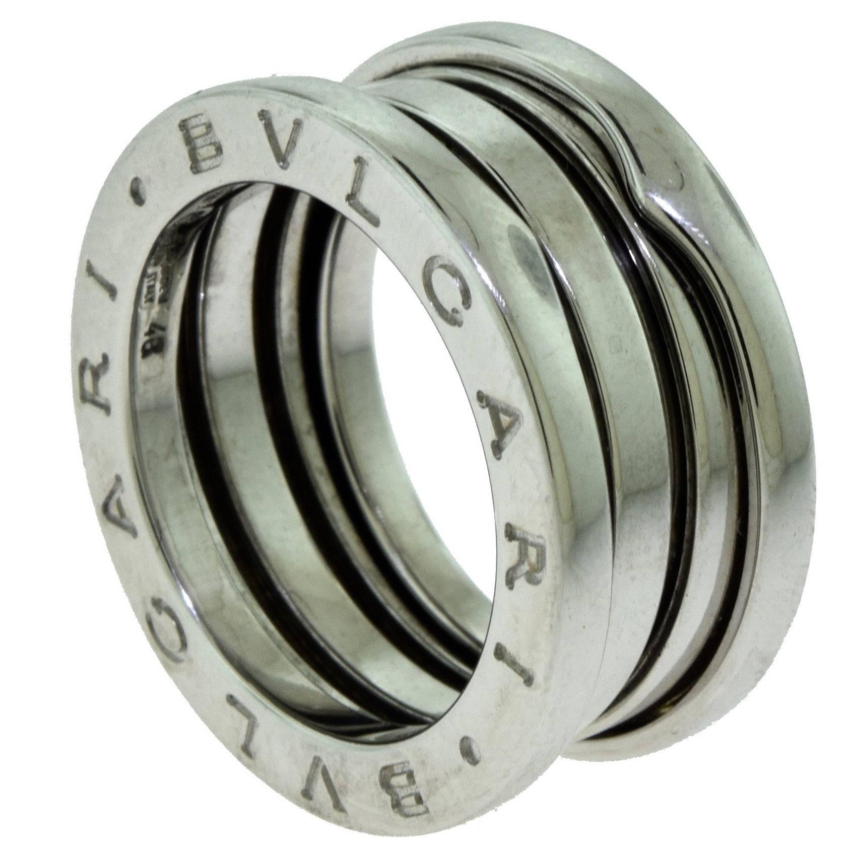 Bvlgari B.Zero1 18 Karat White Gold Two-Band Ring For Sale