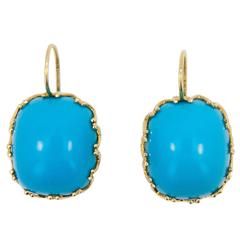 Laura Munder Turquoise Yellow Gold Earrings 10