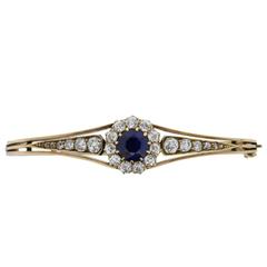 Late Victorian Sapphire and Diamond Bangle Bracelet, circa 1900s 9