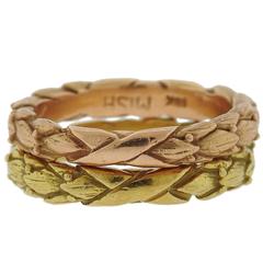 Mish New York Yellow and Rose Gold Stackable Ring Set
