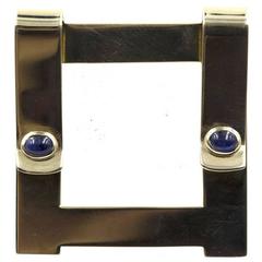 Vintage 1960s Cartier Cabochon Sapphire Gold Money Clip