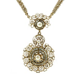  Pearl Gold Necklace