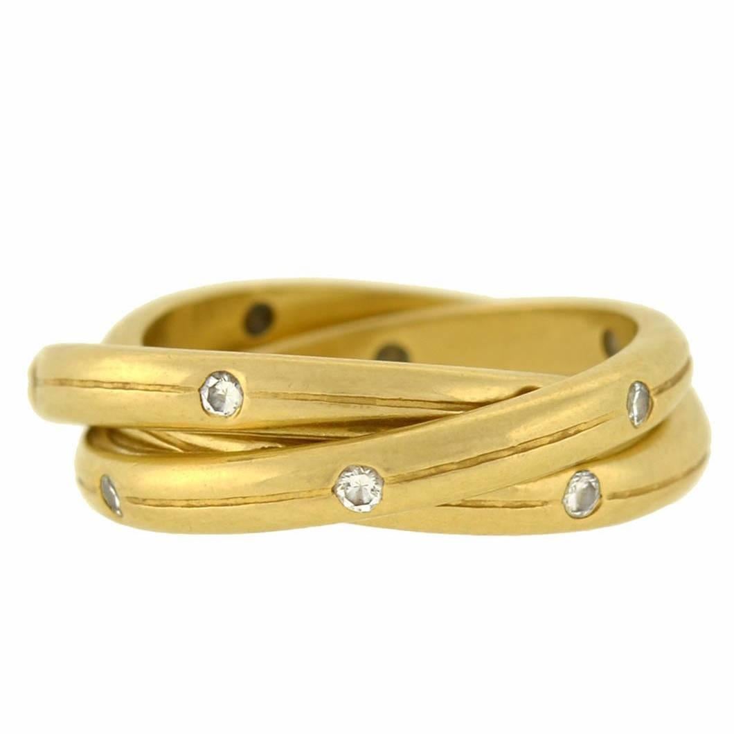 Tiffany & Co. Three-Band Rolling Diamond Ring