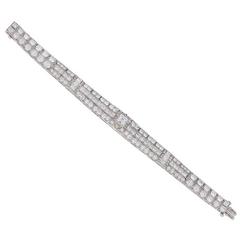 Art Deco 15.0 Carat Diamond & Platinum Bracelet