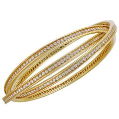 Cartier Diamond Gold Bangle Bracelet 5