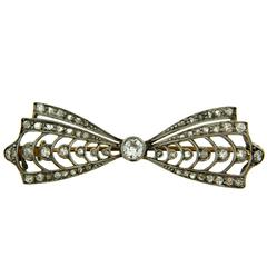 Victorian Diamond Gold Brooch 11