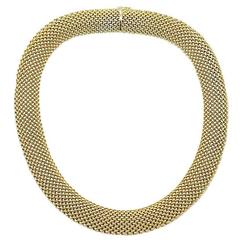 Woven Style Yellow Gold Necklace