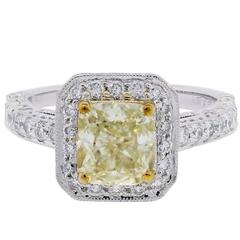 Platinum 2.74 Carat Diamond Gold Platinum Engagement Ring 5