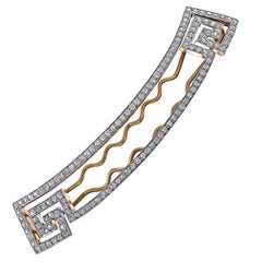 Diamond Gold and Platinum Barrette by BLACK STARR AND FROST