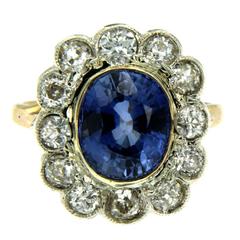 Verneuil Diamond Gold Cluster Ring 8