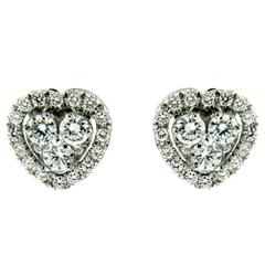 Diamond Gold Heart Earrings 5