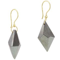 Hematite Hexagonal Earrings