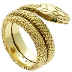 Bague Cartier Serpent Emeraude en or