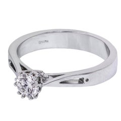Round Brilliant Diamond Gold Solitaire Engagement Ring