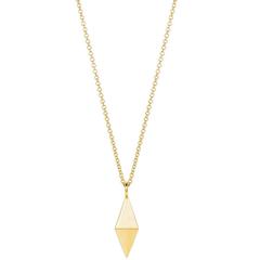 Geometric Double Pyramid Gold Necklace