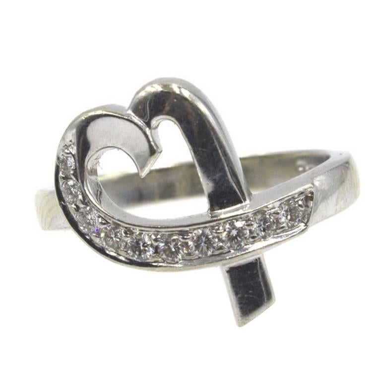 Modern Tiffany & Co. Paloma Picasso Diamond Heart Necklace