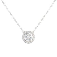 Halo Diamond Pendant .70 Carat 10