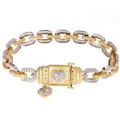 Stambolian Diamond Link Bracelet with Hearts 12