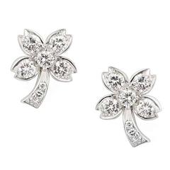 Tiffany & Co. Palm Tree Platinum Earrings 6