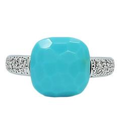 Pomellato Turquoise Diamond White Gold Ring