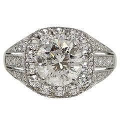 2.29 Carat Diamond Platinum Engagement Ring 7