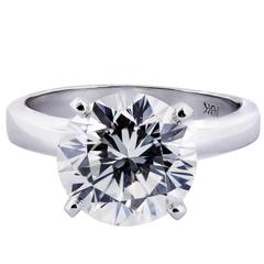 3.68 Carat GIA Certified Diamond White Gold Solitaire Engagement Ring 11