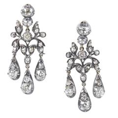 Antique Diamond Drop Earrings 11