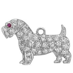 Diamond Platinum Scottie Terrier Charm