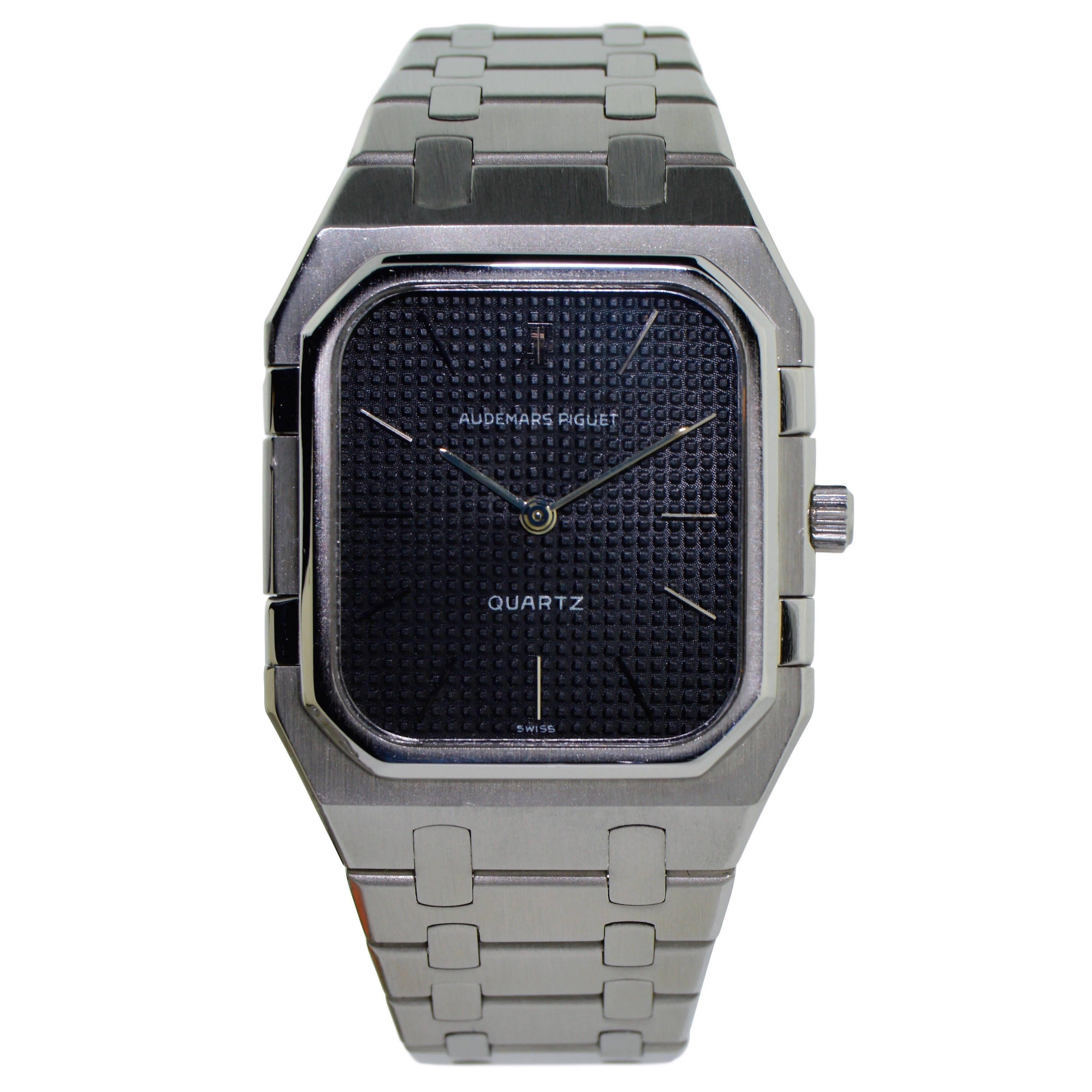 Audemars Stainless Steel Royal Oak Series Quartz Bracelet Wristwatch